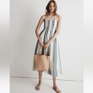 Madewell Pleated Midi Dress Best Seller Sz 8 NL117